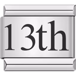 13th Day Charm Silver