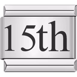 15th Day Charm Silver