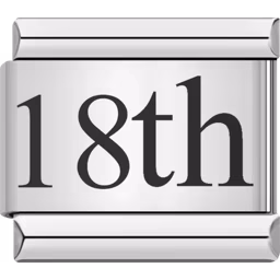 18th Day Charm Silver
