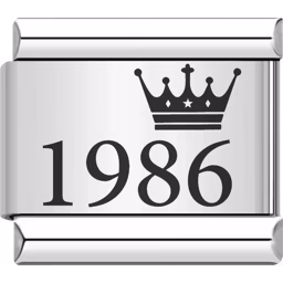 1986 Year Charm Silver