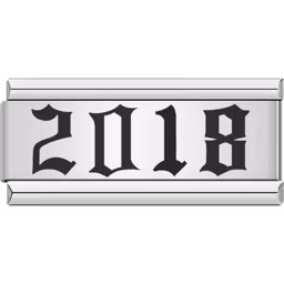 2018 Year Charm Silver