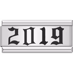 2019 Year Charm Silver