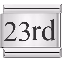23rd Day Charm Silver