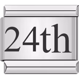 24th Day Charm Silver