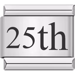 25th Day Charm Silver