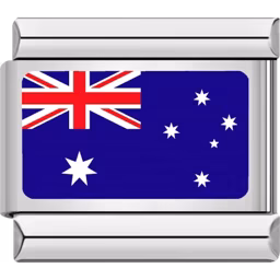 Australia Flag Charm Silver
