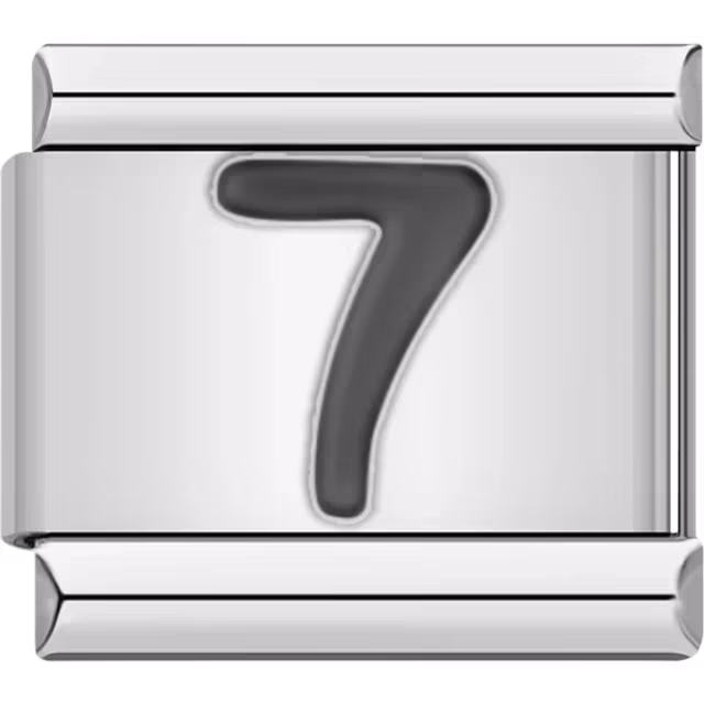 Black Number 7 Charm