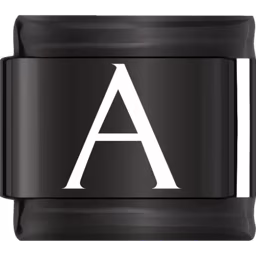 Black Letter A Charm Black