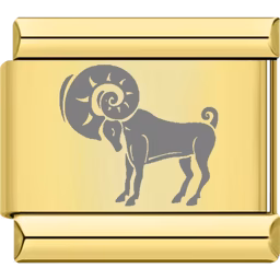 Aries Zodiac Charm Gold