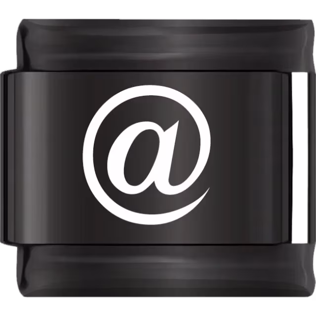 Black At Symbol Charm