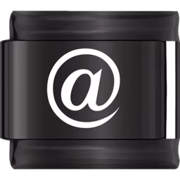 Black At Symbol Charm Black