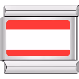 Austria Flag Charm Silver