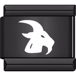 Capricorn Zodiac Charm Black