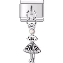 Ballerina Charm Silver