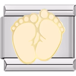 Baby Footprints Charm Silver