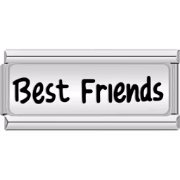 Best Friends Charm Silver