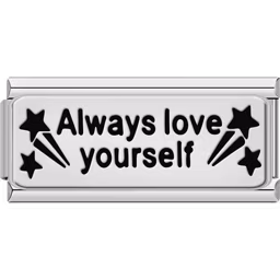 Always Love Yourself Charm Silver