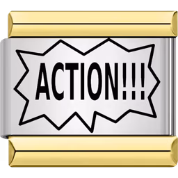 Action Charm Gold & Silver