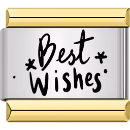 Best Wishes Charm Gold & Silver