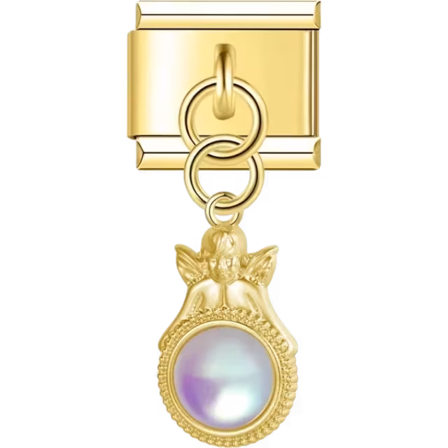 Angel with Pearl Dangle Charm