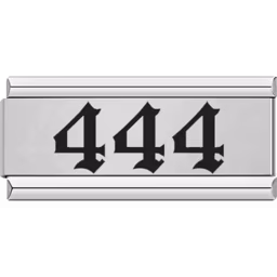 Number 444 Charm Silver