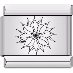 Black Dahlia Flower Charm Silver