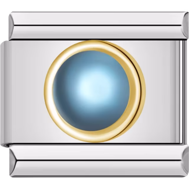 Aqua Cabochon Charm