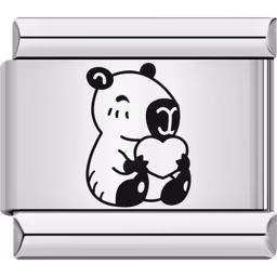 Animal With Heart Charm Silver