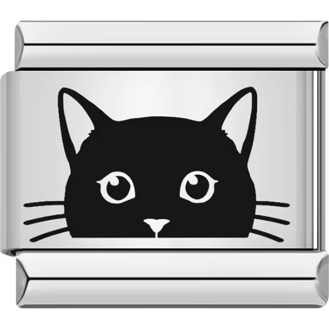 Black Cat Face Charm