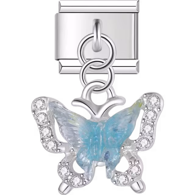 Blue Butterfly Dangle Charm