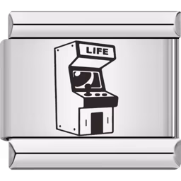 Arcade Machine Charm Silver