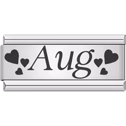 August Hearts Charm Silver