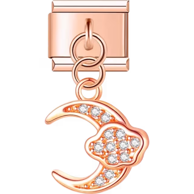 Moon and Cloud Dangle Charm