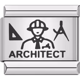 Architect Charm Silver