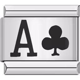 Ace of Clubs Charm Silver