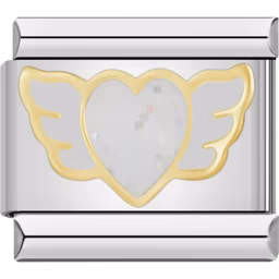 Angel Heart Charm Silver