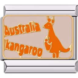 Australia Kangaroo Charm Silver