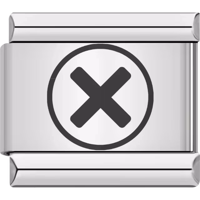 Black Cross Symbol Charm