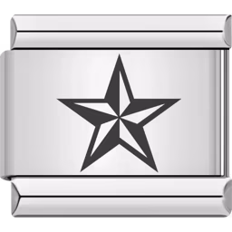 Black Star Charm Silver