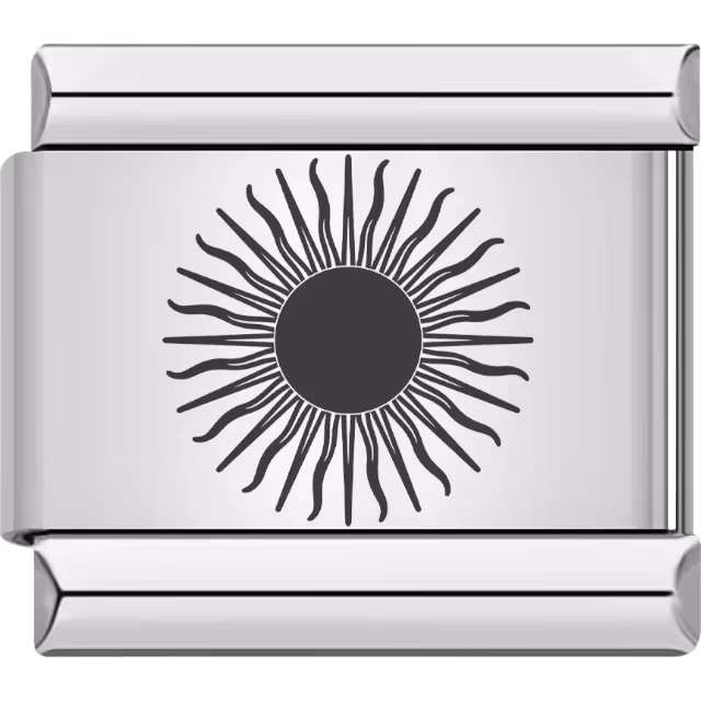 Black Sunburst Charm