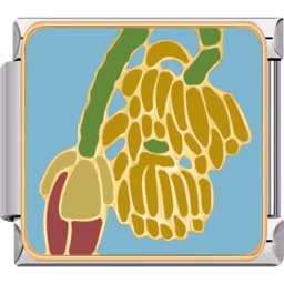Banana Plant Charm Silver