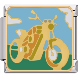 Motorcycle Charm Silver