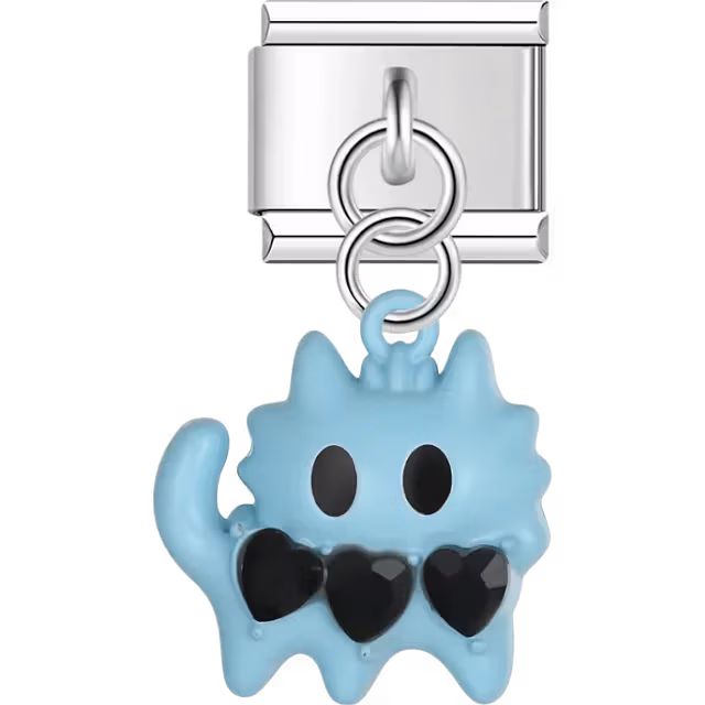 Blue Cat Dangle Charm