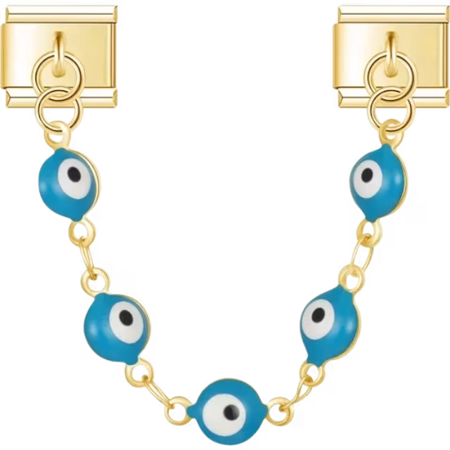Blue Evil Eye Safety Chain Charm