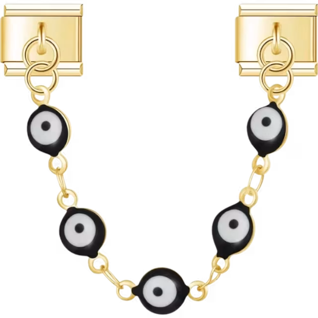 Black Evil Eye Safety Chain Charm