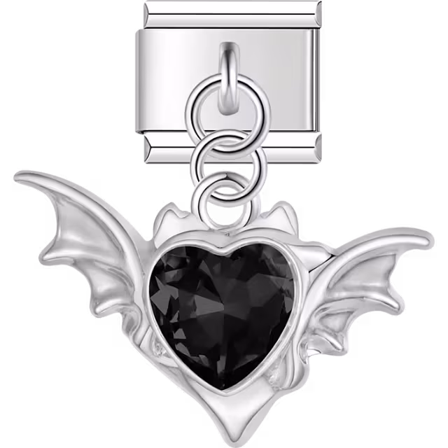 Bat Heart Dangle Charm
