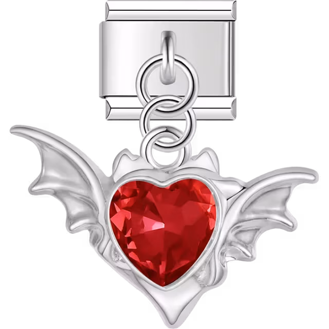 Bat Heart Dangle Charm