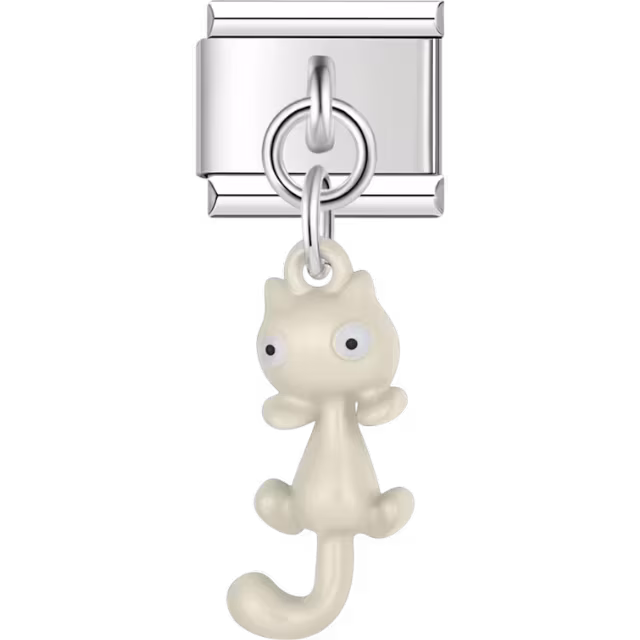 Beige Cat Dangle Charm
