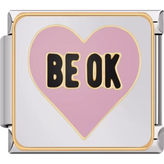 Be OK Heart Charm