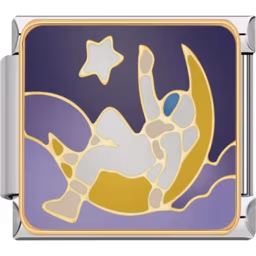 Astronaut on Moon Charm Silver